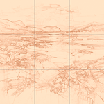 Sepia sketch with grid