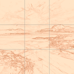 Sepia sketch with grid