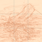 Sepia sketch with grid