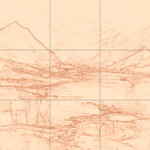 Sepia sketch with grid