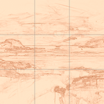 Sepia sketch with grid