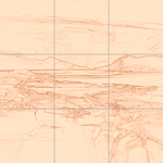 Sepia sketch with grid