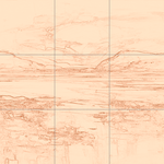 Sepia sketch with grid