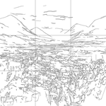 Line drawing with grid
