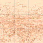 Sepia sketch with grid