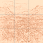 Sepia sketch with grid