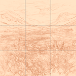 Sepia sketch with grid