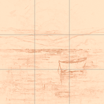 Sepia sketch with grid