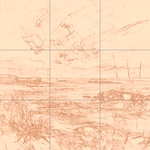 Sepia sketch with grid