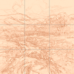 Sepia sketch with grid