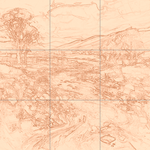 Sepia sketch with grid