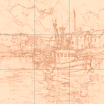 Sepia sketch with grid