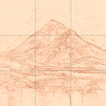 Sepia sketch with grid