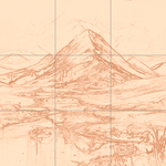 Sepia sketch with grid