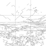 Line drawing with grid