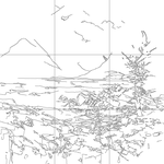 Line drawing with grid