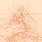 Sepia sketch with grid