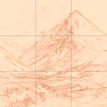 Sepia sketch with grid