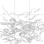 Line drawing with grid