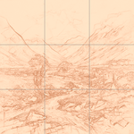 Sepia sketch with grid