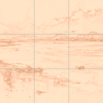 Sepia sketch with grid