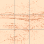 Sepia sketch with grid