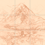 Sepia sketch with grid