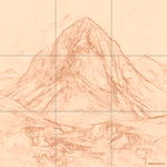 Sepia sketch with grid