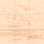 Sepia sketch with grid