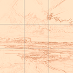 Sepia sketch with grid