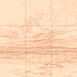 Sepia sketch with grid