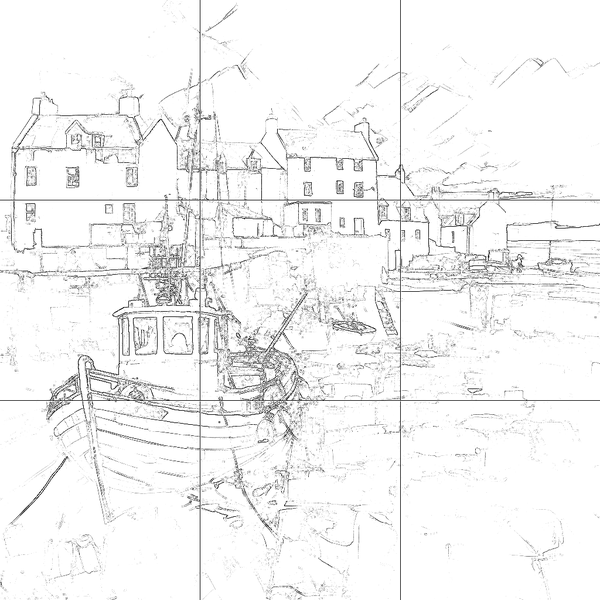 Sketch with grid