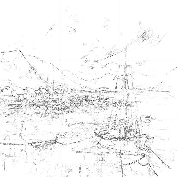 Sketch with grid