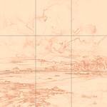 Sepia sketch with grid