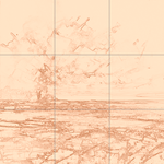 Sepia sketch with grid