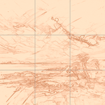 Sepia sketch with grid