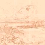 Sepia sketch with grid