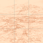 Sepia sketch with grid