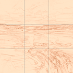 Sepia sketch with grid