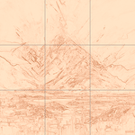 Sepia sketch with grid