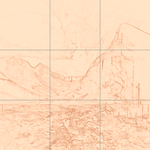 Sepia sketch with grid