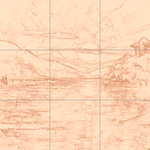 Sepia sketch with grid