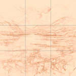 Sepia sketch with grid