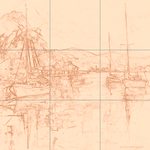 Sepia sketch with grid