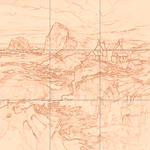 Sepia sketch with grid