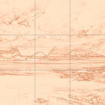 Sepia sketch with grid