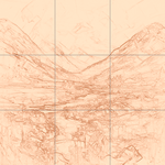 Sepia sketch with grid