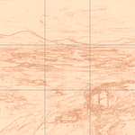 Sepia sketch with grid