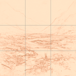 Sepia sketch with grid