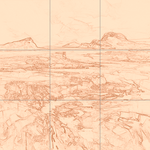 Sepia sketch with grid